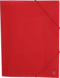 Fascikla PVC sa gumicom A4, 320x246x10mm, providna O+CO crvena