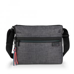 Torba na rame ženska 30x24x11 cm Shani Gabol siva
