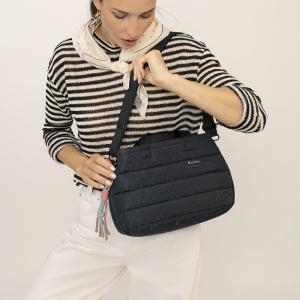 Torba na rame ženska 30x22x13 cm Hanae crna