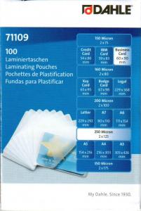 Folija za plastifikaciju Dahle 60x90mm 125 mic, 1/100 Dahle