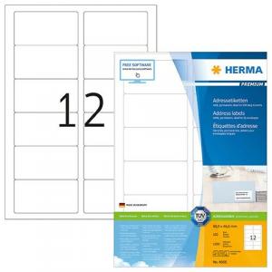 Etikete 88X46,6, zaobljene ivice A4/12 1/100 bela