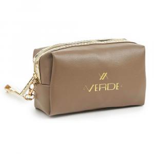 Neseser cetvrtasti sa zlatnim paspulom 0237, 18×7×10 cm krem