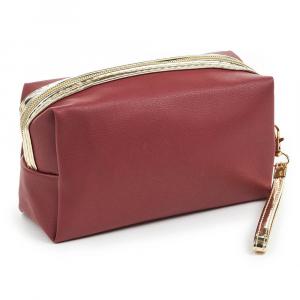 Nesese cetvrtasti sa zlatnim paspulom 0237, 18×7×10 cm bordo