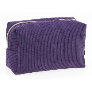 Neseser pravougaoni somotski 0288, 17×8×12 cm ljubičasta