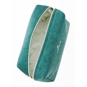 Neseser pravougaoni somotski 0288, 17×8×12 cm zelena