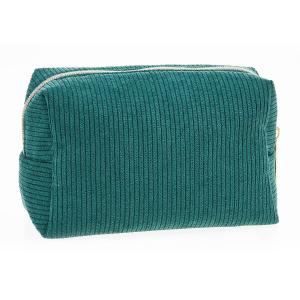 Neseser pravougaoni somotski 0288, 17×8×12 cm zelena