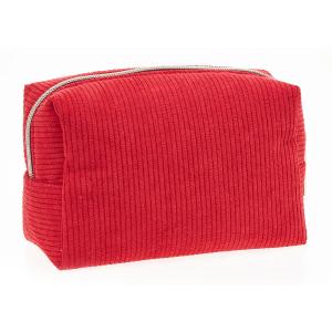 Neseser pravougaoni somotski 0288, 17×8×12 cm crvena