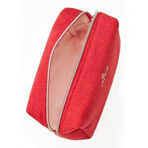 Neseser pravougaoni somotski 0288, 17×8×12 cm crvena