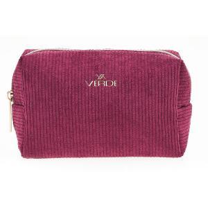 Neseser pravougaoni somotski 0288, 17×8×12 cm Verde roze