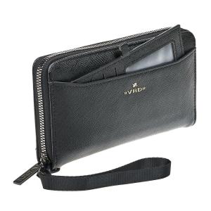 Novčanik ženski sa futrolom za vizit karte 0235, 19.5×3.5×10.5 cm crna