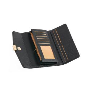 Novčanik ženski veci sa elegantnom kopcom 1432, 20×4×10 cm crna