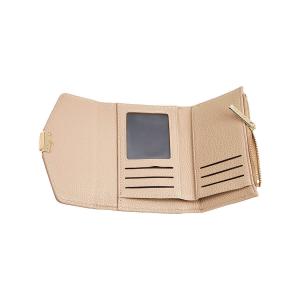 Novčanik ženski manji sa elegantnom kopcom 1433, 15×3×10.5 cm krem