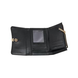 Novčanik ženski sa kopcom u obliku srca 1439, 15.5×3×10 cm crna