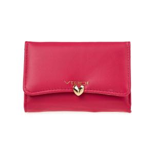 Novčanik ženski sa kopcom  u obliku srca 1439, 15.5×3×10 cm Verde ciklama