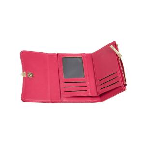 Novčanik ženski sa kopcom  u obliku srca 1439, 15.5×3×10 cm ciklama