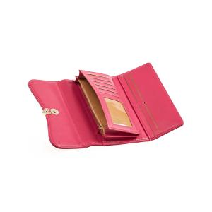 Novčanik ženski sa kopcom u obliku srca 1440, 20x4x11 cm ciklama