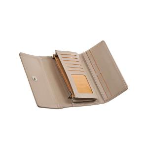 Novčanik ženski pravougaoni sa štepom 1441, 19×3.5×10 cm krem