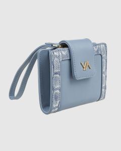 Novčanik ženski mali sa zmijskom šarom 1513, 14.5×2×10cm plava