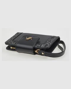 Novčanik ženski mali sa zmijskom šaraom 1513, 14,5x2x10cm crna