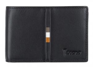 Novčanik kožni muški mali sa RFID zaštitom 61660  10,5x7x3 Tesoro HJP crna