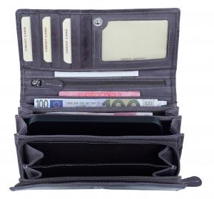 Novčanik veliki ženski kožni sa RFID zaštitom  vintage 80488  18,5x11x3,5 tamno plava