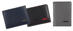 Novčanik kožni muški sa RFID zaštitom 85060 12x9x3 štepan crnim koncem položeni HJP siva