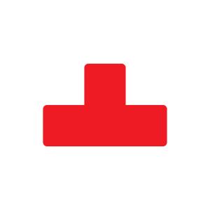 Simboli za podno obeležavanje "T" forma 1/10, Tarifold - Djois crvena