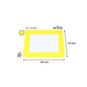 Samolepljivi zatvoreni podni ram A4 1/10, Tarifold - Djois žuta