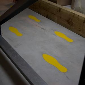 Simboli za podno obeležavanje "stopalo" 1/10, Tarifold - Djois žuta