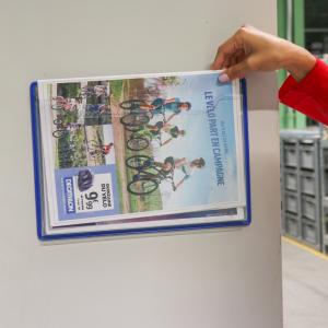 Magnetni džep za brošure A4 horizontalni pak. 1/5, Tarifold - Djois Tarifold plava