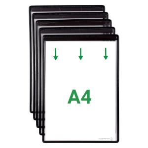 Ramovi za označavanje sa magnetom A4 pak. 1/5, Tarifold - Djois crna