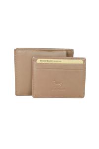 Novčanik muški kožni JBNC62 sa RFID zaštitom i futrolom za kartice 95x120x20 mm svetlo braon
