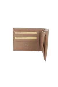 Novčanik muški kožni JBNC62 sa RFID zaštitom i futrolom za kartice 95x120x20 mm svetlo braon