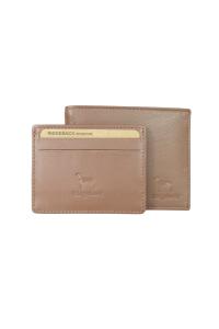 Novčanik muški kožni JBNC62 sa RFID zaštitom i futrolom za kartice 95x120x20 mm svetlo braon