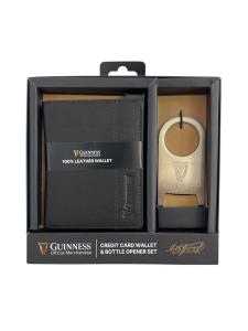 Gift box: kožni novčanik 100x80 mm i otvarač za flaše JBGNGS 05 Guiness  Guiness crna