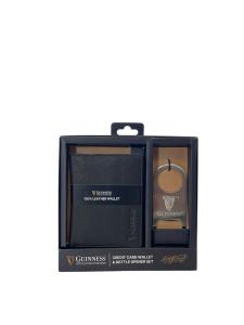 Gift box: kožni novčanik 100x80 mm i otvarač za flaše JBGNGS 05 Guiness  crna