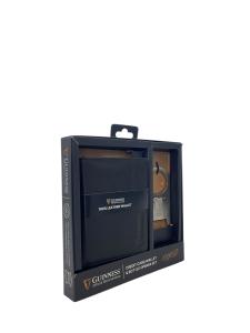 Gift box: kožni novčanik 100x80 mm i otvarač za flaše JBGNGS 05 Guiness  crna
