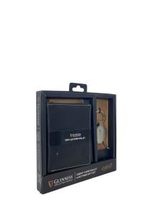 Gift box: kožna futrola za kartice 100x80 mm i otvarač za flaše JBGNGS 06 Guiness  crna