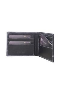 Gift box: novčanik muški kožni 120x90x20 mm i kožni privezak GS01 Guiness  crna