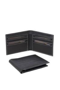 Gift box: novčanik muški kožni 120x90x20 mm i kožni privezak GS01 Guiness  crna