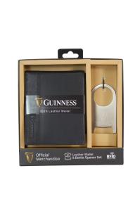 Gift box: novčanik muški kožni 120x90x20 mm i otvarač za flaše GS04 Guiness  Guiness crna