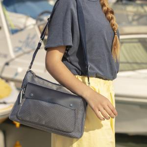 Torba na rame ženska 33x24x9 cm Pamela plava