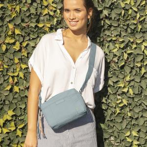 Torba na rame ženska 22x16x8 cm Nerea azurno plava