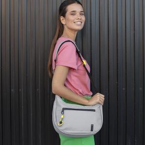 Torba na rame ženska 34x28x10 cm Leire siva