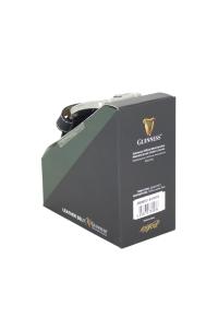 Kaiš muški kožni u poklon kutiji sa belim koncem BT01 Guiness XL veličina crno-belo