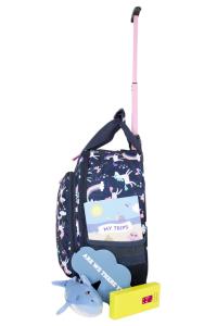 Ranac školski ili putni za low cost sa točkićima  25x40x20 cm JBTB 90 jednorog 