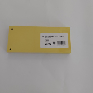 Pregradni karton skraćeni 10x24, 180rg 1/100 O+CO žuta